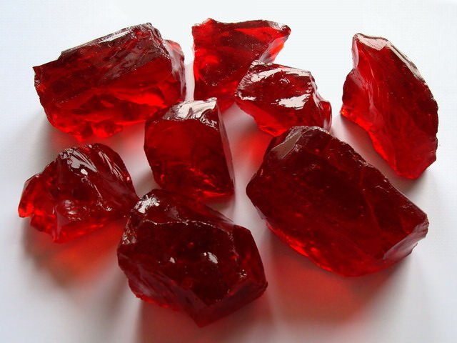 Glass rocks | chunks red | ruby red